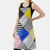 パッチワーク背景：鳥、水玉模様。 エプロン (インサイチュ)