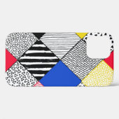 パッチワーク背景：鳥、水玉模様。 Case-Mate iPhoneケース (裏面 (横))