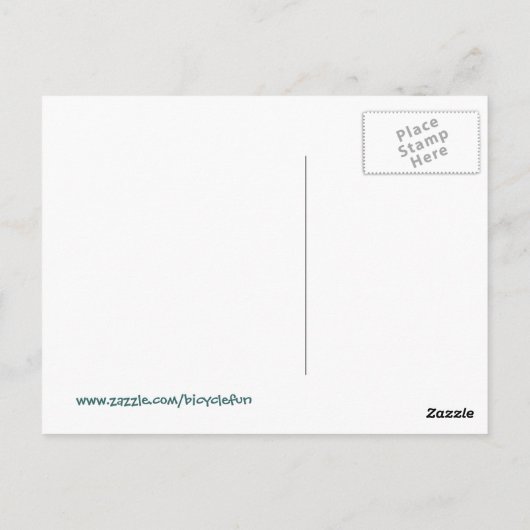 パッチワーク自転車アート ポストカード (裏面)