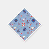 パッチワーク航海のデザイン スタンダードカクテルナプキン (角)