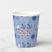 パッチワーク航海のデザイン 紙コップ (右)