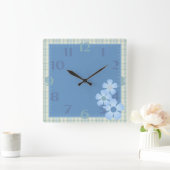 パッチワーク花壁時計 スクエア壁時計 (ホーム)