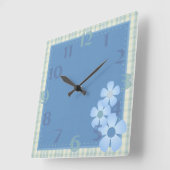 パッチワーク花壁時計 スクエア壁時計 (傾斜)