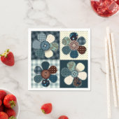 パッチワーク花 スタンダードカクテルナプキン (インサイチュ)