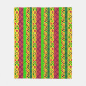 パッチワーク装飾ラインはテキスタイルボホービンをペース フリースブランケット (正面)