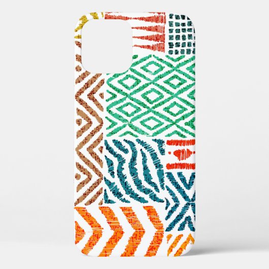 パッチワーク質感:手書きアニマルプリント Case-Mate iPhoneケース (裏面)