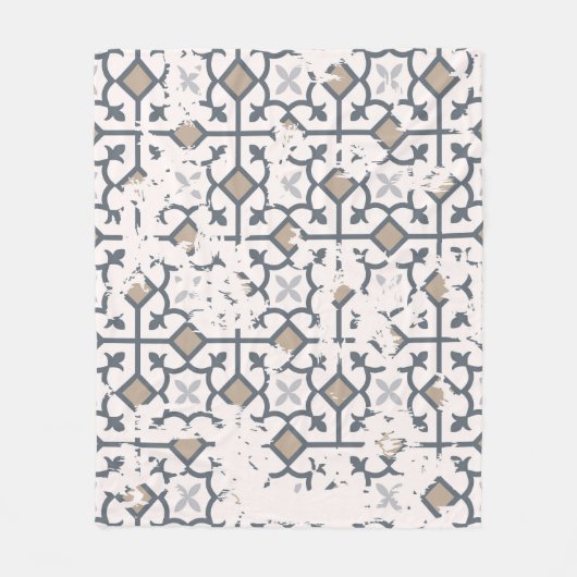 パッチワーク過去:ヴィンテージ属性の影響 フリースブランケット (正面)