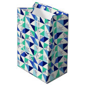 パッチワーク雪片 – 背景 – 抱き枕 ミディアムペーパーバッグ (裏面アングル)