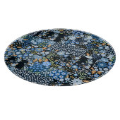 パッチワーク青い花：シームレスな生地。 カッティングボード (角)