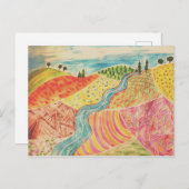 パッチワーク風景ポストカード ポストカード (正面/裏面)