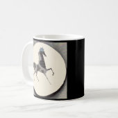 パッチワーク馬のプリント コーヒーマグカップ (正面左)