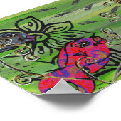 パッチワーク魚プリント ポスター (角)