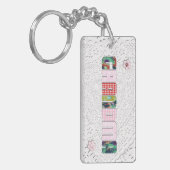 パッチワーク「おばあちゃん」レース キーホルダー (正面左)