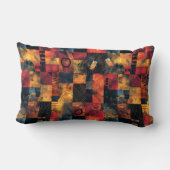 パッチワーク・アフリカのインスピレーション ランバークッション (裏面)