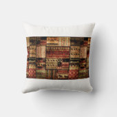 パッチワーク・アフリカのパターングランジプリントの背景 クッション (裏面)