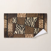 パッチワーク・アフリカ動物パタはっきりしたーン – & Cultural バスタオルセット (ハンドタオル)