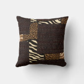 パッチワーク・アフリカ動物パターはっきりしたン – & Cultural クッション (裏面)