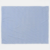 パッチワーク・ウルグアイ国旗のパターン フリースブランケット (正面(横))