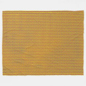 パッチワーク・エクアドル国旗のパターン フリースブランケット (正面(横))