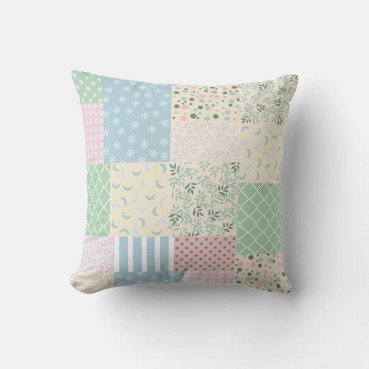 パッチワーク クッション (正面)