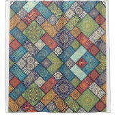 パッチワーク シャワーカーテン (正面)