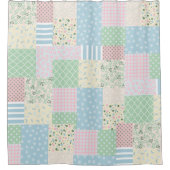 パッチワーク シャワーカーテン (正面)