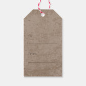 パッチワーク スター オーナメント クリスマス カラー ギフト タグ (裏面)