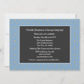 パッチワーク フルール ド リス ザリガニ ベビーシャワー 男の子 招待状 (裏面)