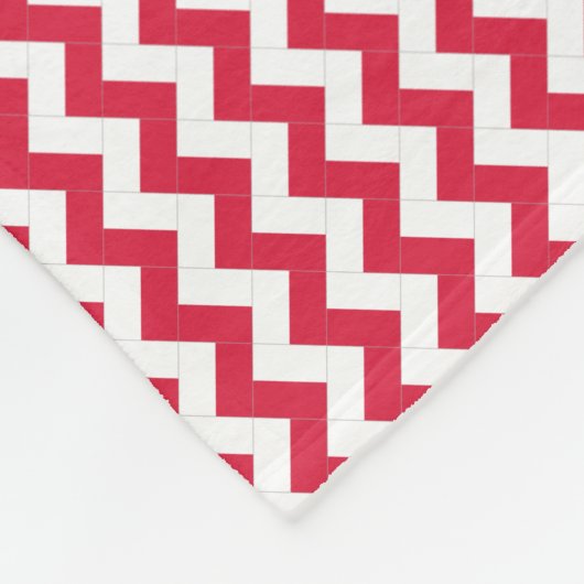 パッチワーク・ポーランド国旗のパターン フリースブランケット (角)