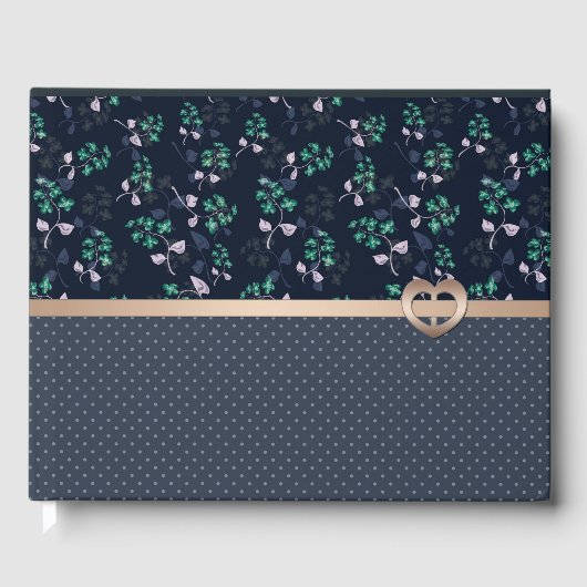 パッチワーク、レトロ、ブラウ ゲストブック (正面)