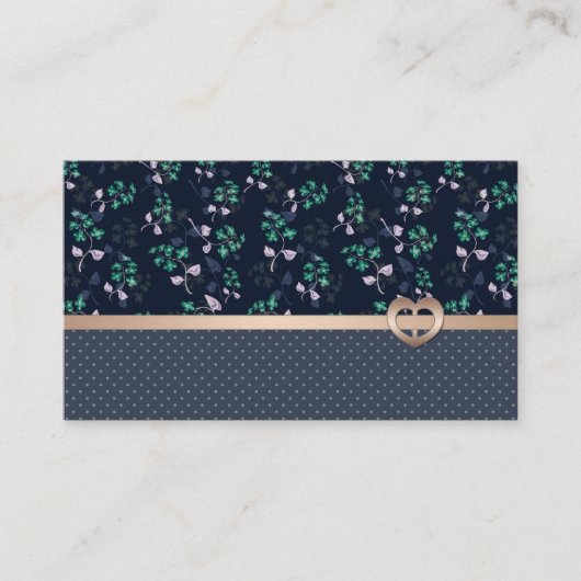 パッチワーク、レトロ 名刺 (正面)