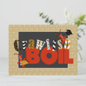 パッチワーク·（紋章の）フラ・ダ・リ·クロフィッシュ卒業 招待状 (スタンド正面)