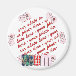 パッチワーク「MUM」フォトフレーム マグネット