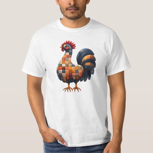 パッチワークCockerel Tシャツ (正面)
