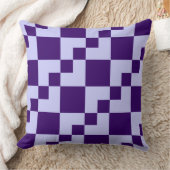 パッチワークDomino – パウダーブルーと深いパープル クッション (ブランケット)