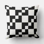 パッチワークDomino – 白黒 クッション (裏面)