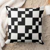 パッチワークDomino – 白黒 クッション (ブランケット)