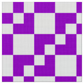 パッチワークDomino – 紫と白 ファブリック (クローズアップ)