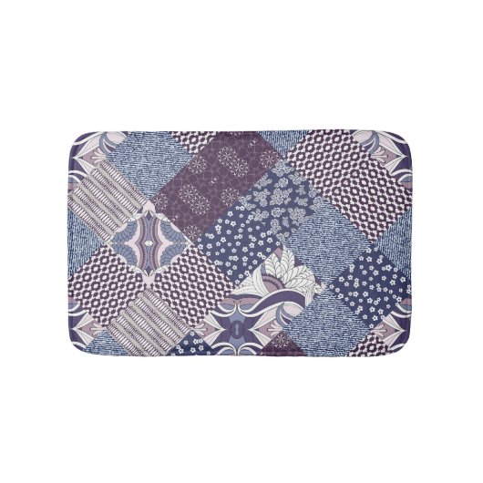 パッチワークDoodle:ヴィンテージBohoシームレス。 バスマット (正面)