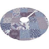 パッチワークDoodle:ヴィンテージBohoシームレス。 ブラッシュドポリエステルツリースカート (アングル)