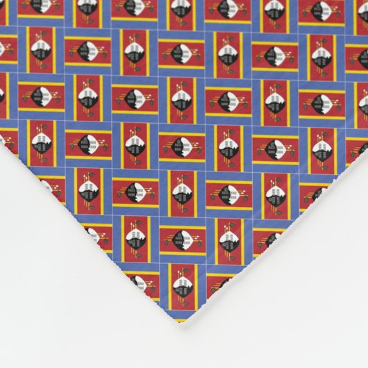 パッチワークEswatiniフラグパターン フリースブランケット (角)