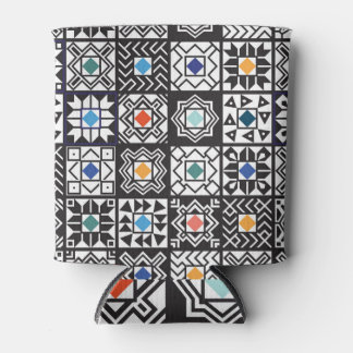 パッチワークMaori：エスニックカーペットデザイン。 缶クーラー