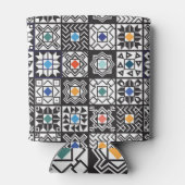 パッチワークMaori:エスニックカーペットデザイン。 缶クーラー (裏面)