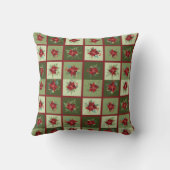 パッチワークPointsettias Tシャツ クッション (裏面)