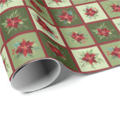 パッチワークPointsettias Tシャツ ラッピングペーパー (ロールコーナー)