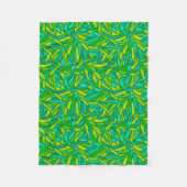 パッチワ葉ーク フリースブランケット (正面)