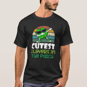 パッチ内の聖パトリックの日キュテスト4つの葉のクローバー Tシャツ