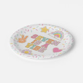 パッチ名門私立校風のセブンはヴィベ誕生日 ペーパープレート (アングル)