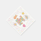 パッチ名門私立校風のピースオ独身のウト桁数10誕生日 スタンダードカクテルナプキン (角)