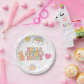 パッチ名門私立校風のHello 2桁10誕生日 ペーパープレート (パーティー)